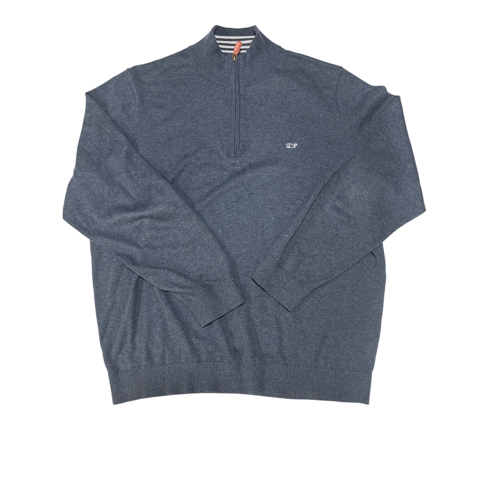 Vineyard Vines Mens Saltwater Quarter-Zip Pullover Sweater 100% Cotton Xl Preppy